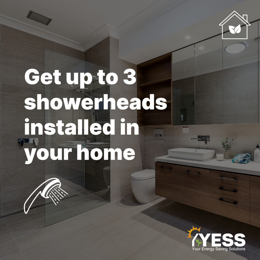 Get up to 3 water efficient showerhead  ad